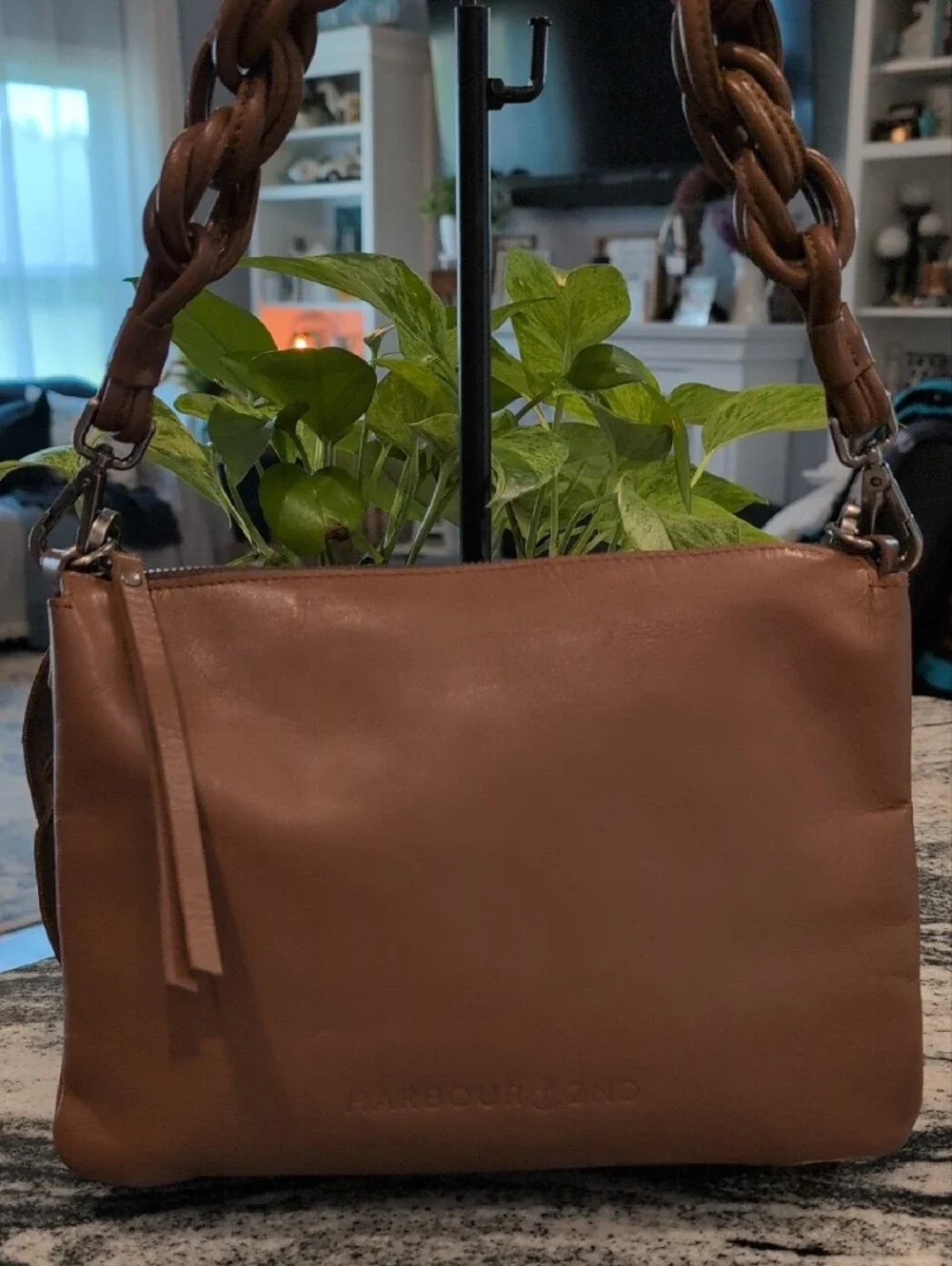 Harbour 2Nd Leather 3 Pocket Satchel Bag with Braided Strap
